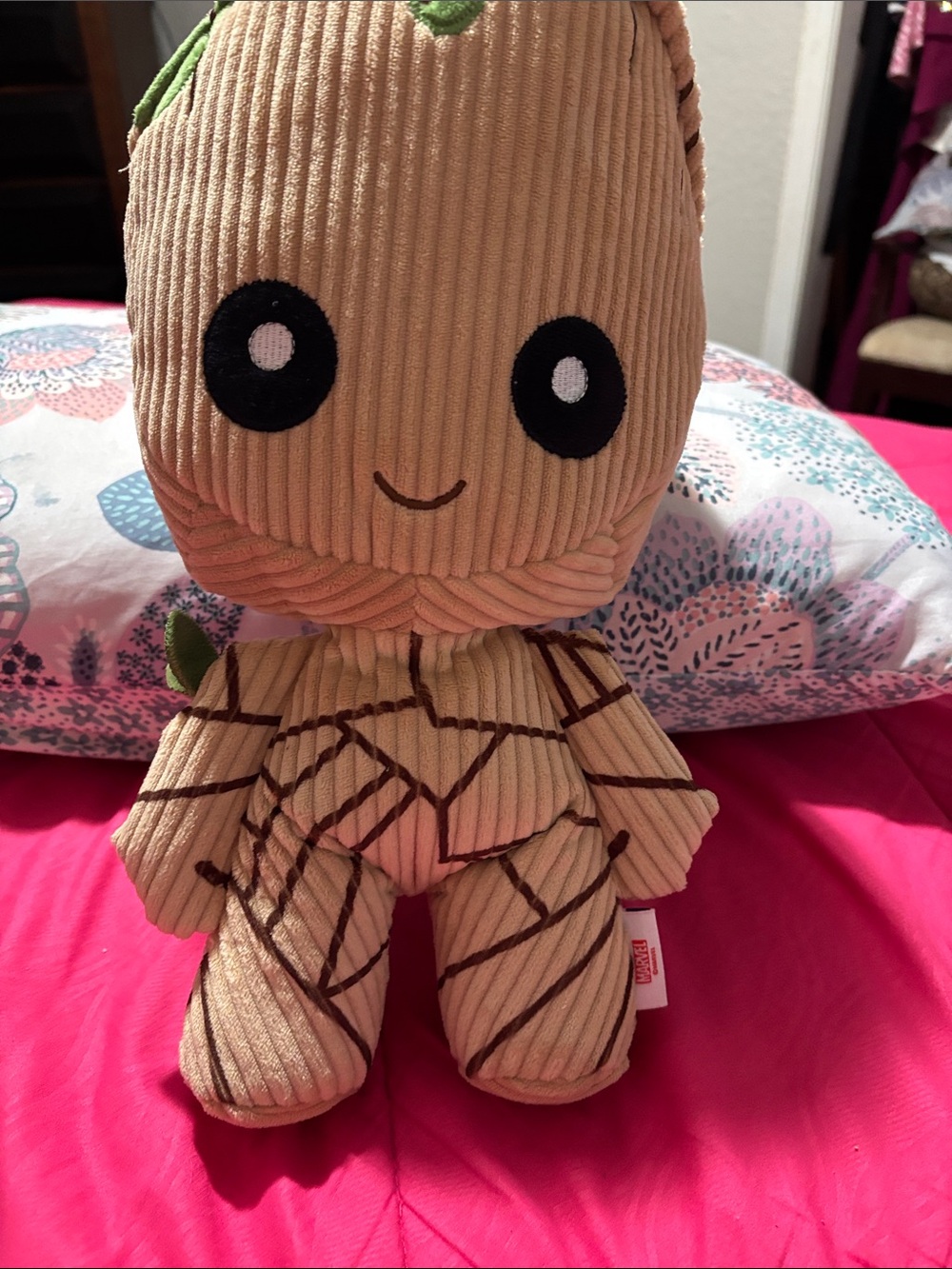 Marvel Groot Plush in Tan and Brown Corduroy